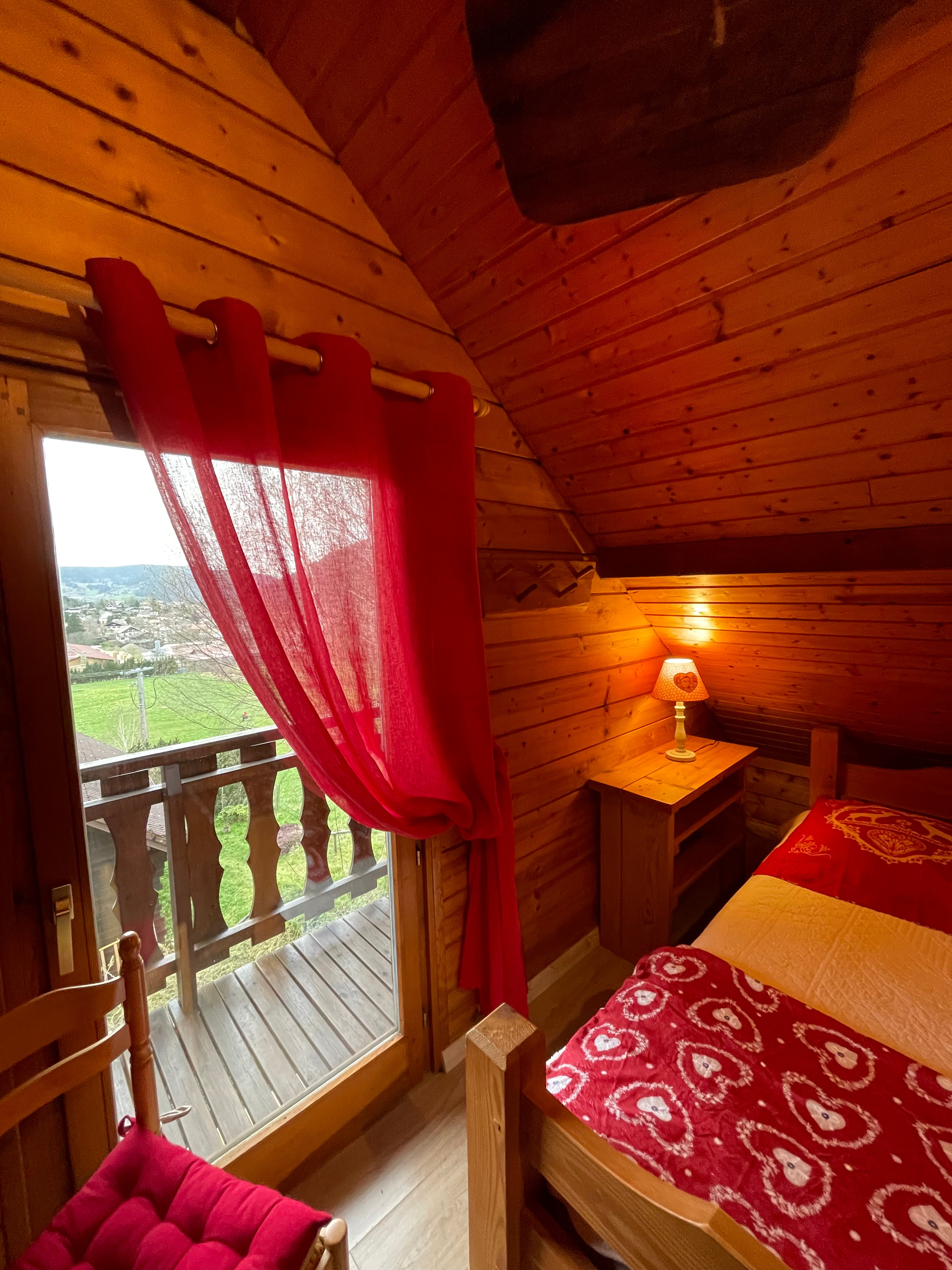 The bedroom on the mezzanine