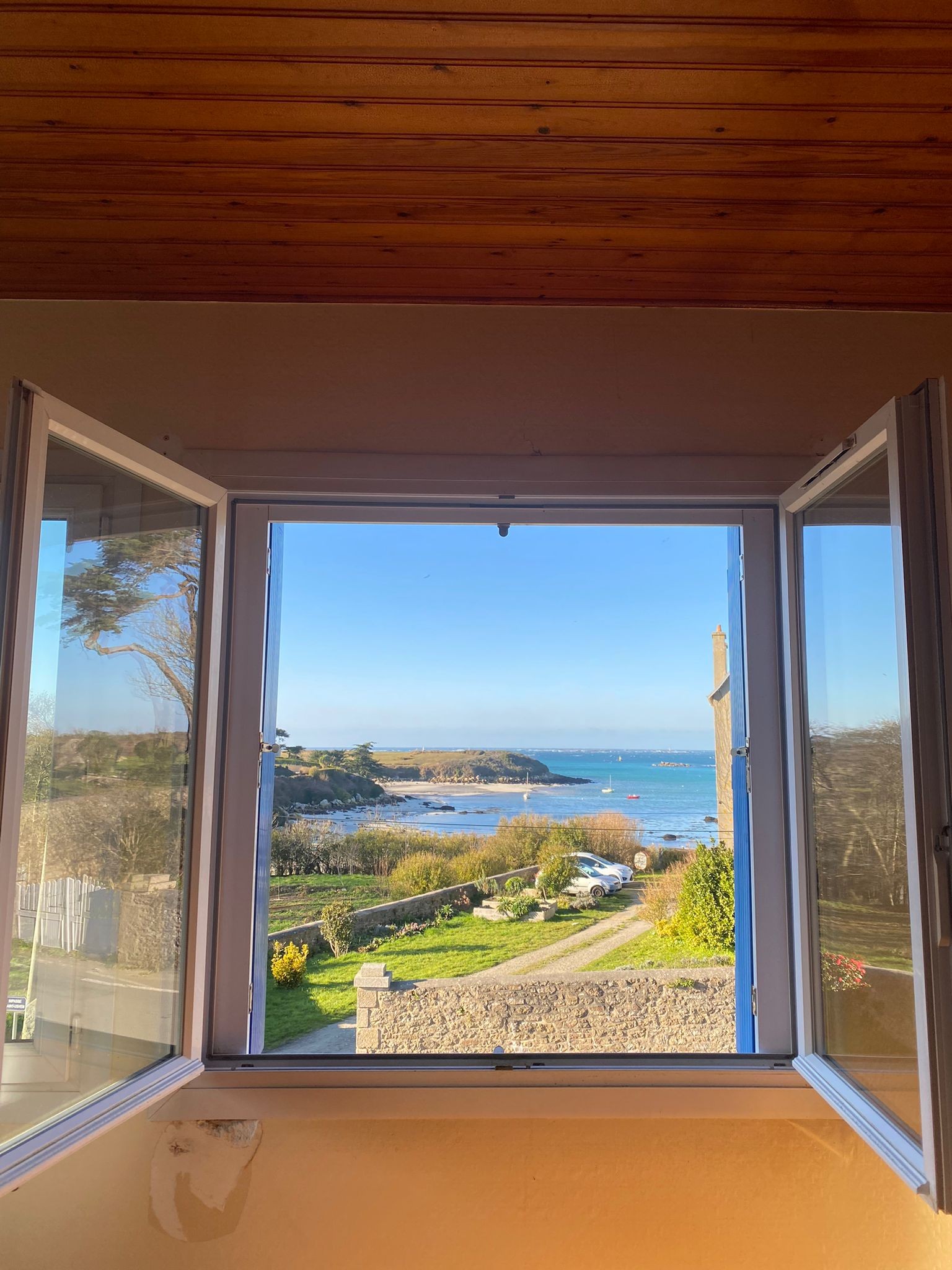 Sea view from upstairs