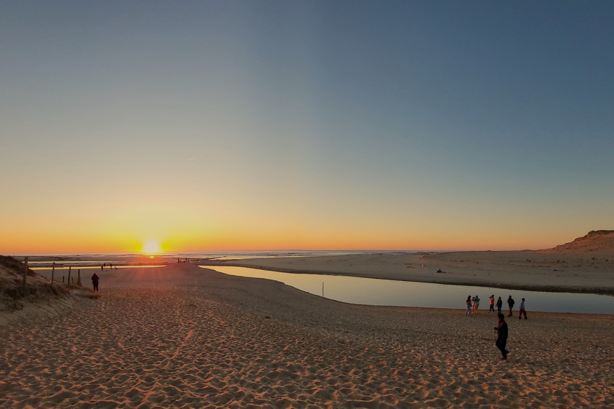 Coucher de soleil au courant d'Huchet