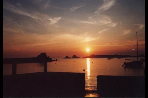 coucher de soleil : cale d'Argenton