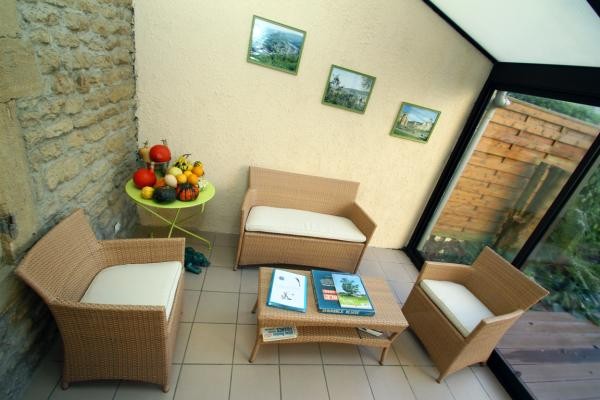 Salon véranda - Chambre d'hôtes l'An XII - Orchidées