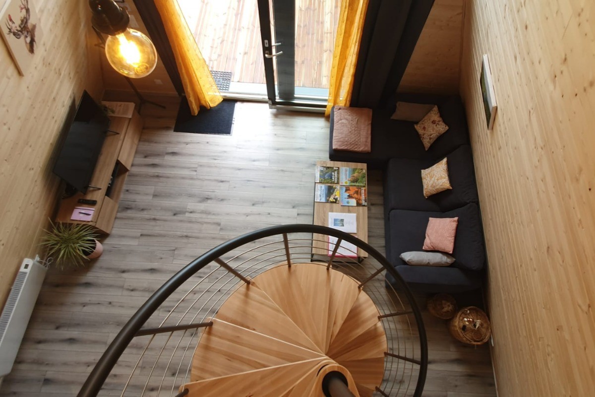 Chalet Chevreuil - Le salon depuis la mezzanine