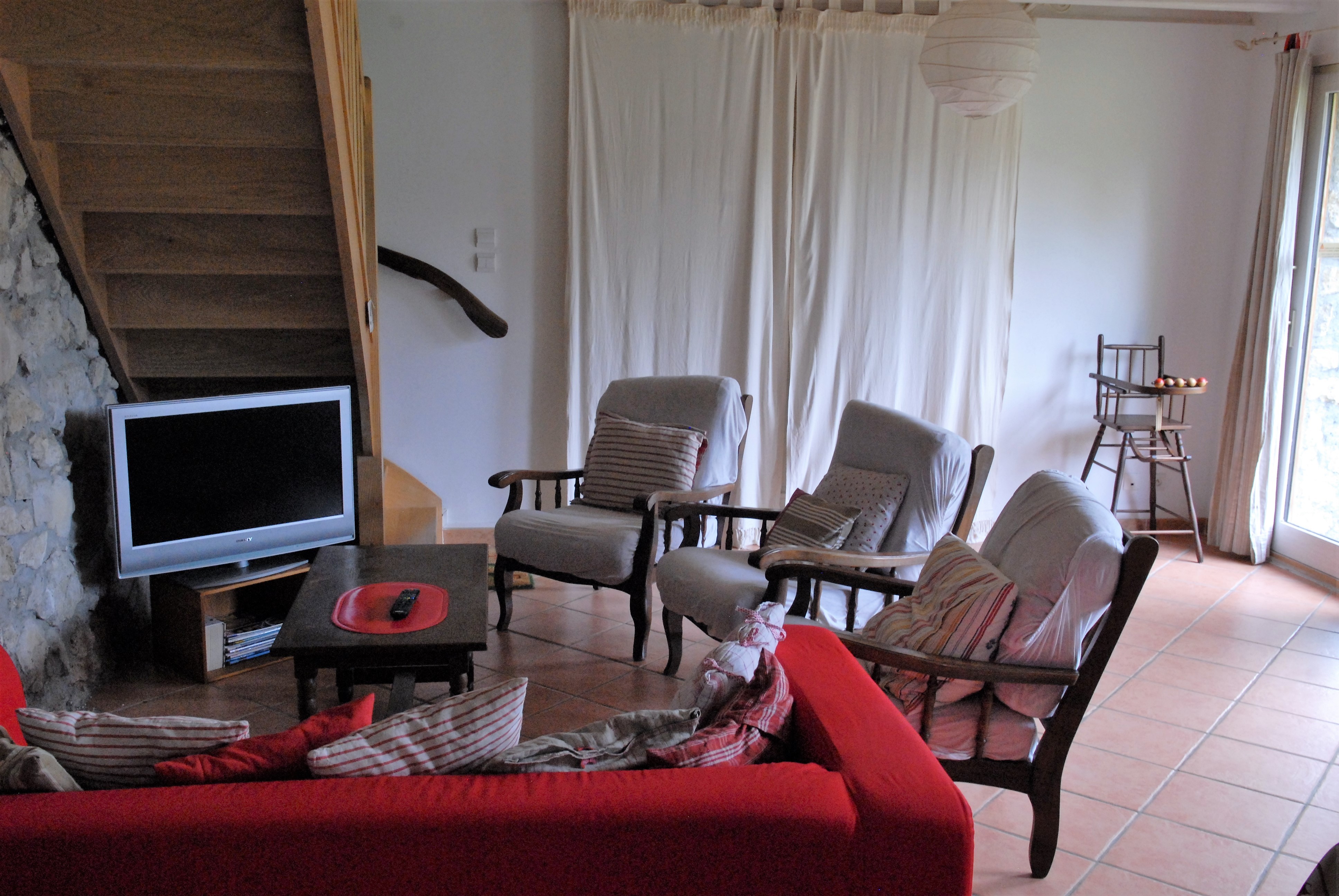 Le salon devant la TV