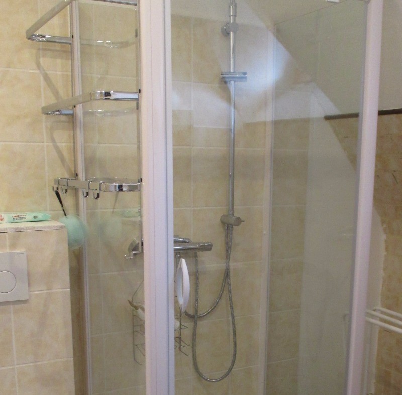 la salle d'eau avec douche et WC