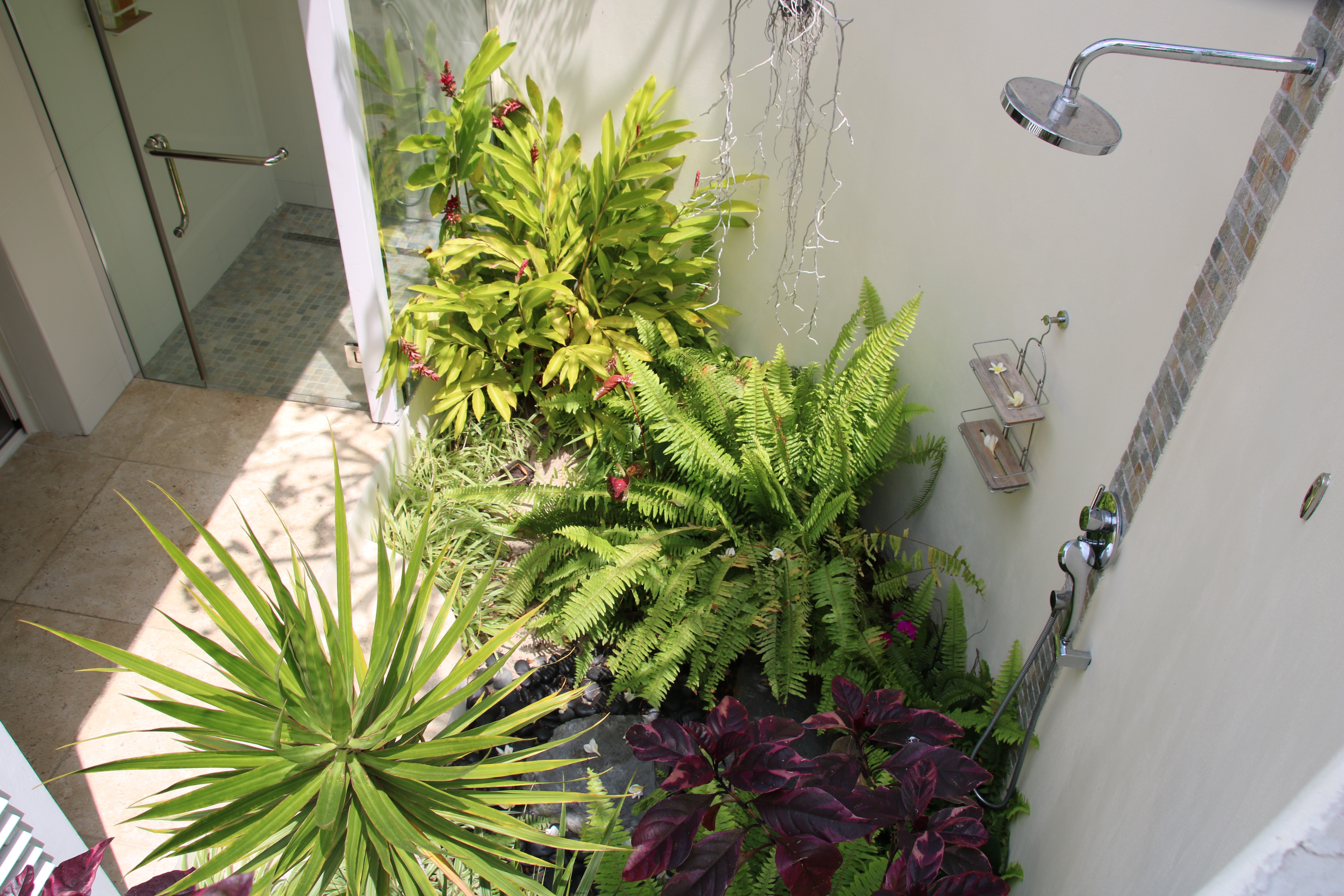 Salle de bains extérieure chambre Badamier