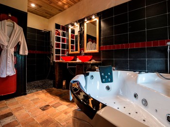 Jacuzzi/ balnéo 2 places privatif, douche à l'italienne hydromassante