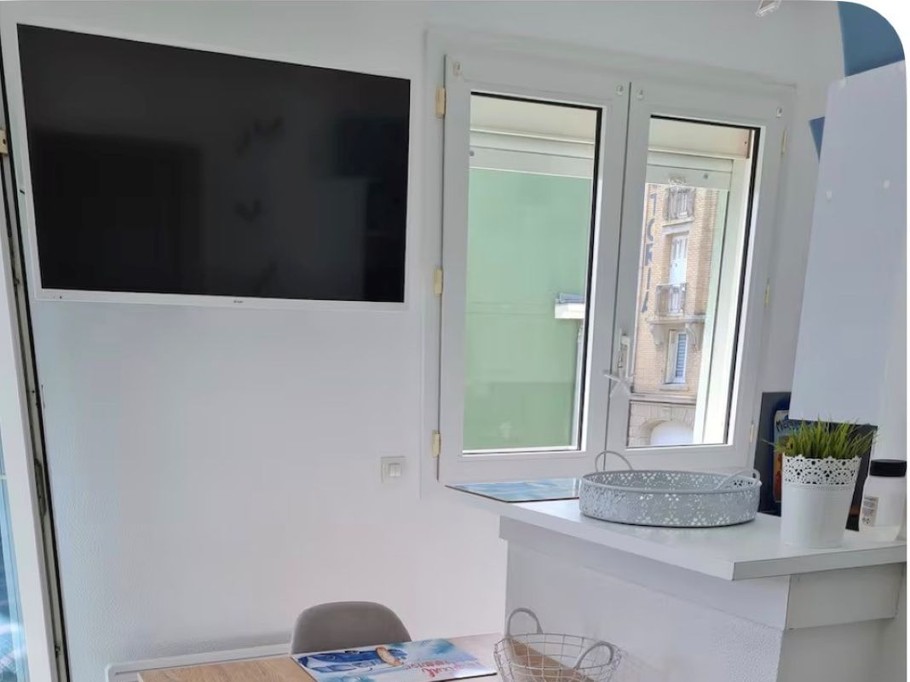 Cuisine et coin repas Mers les Bains Studio Trimaran Hauts de France