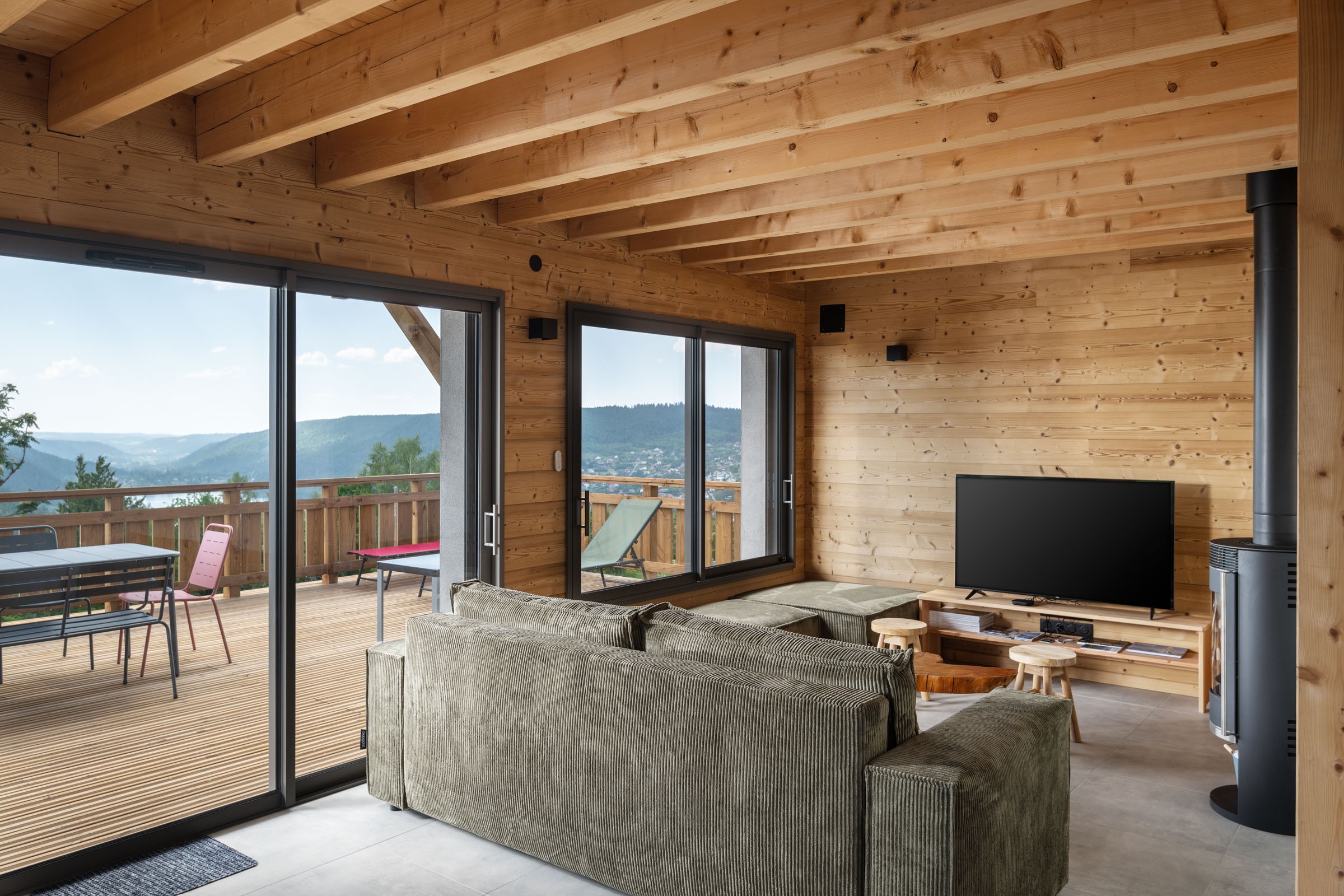Salon/ séjour - Chalet Belvédère du Costet