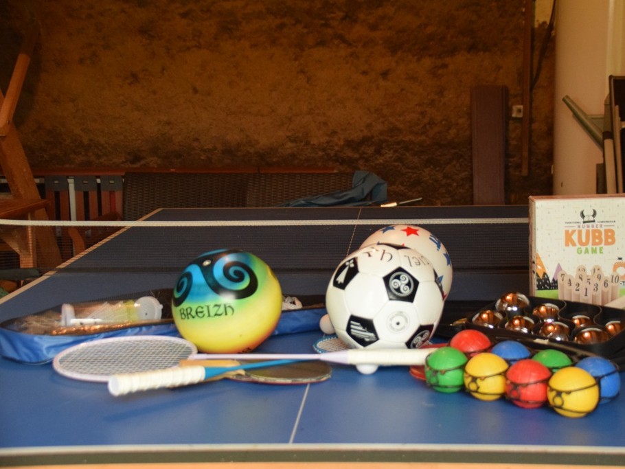 divers jeux raquettes,ballon, boules, pétanques, badmington clévacances - Tréguidel