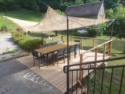 Shaded terrace