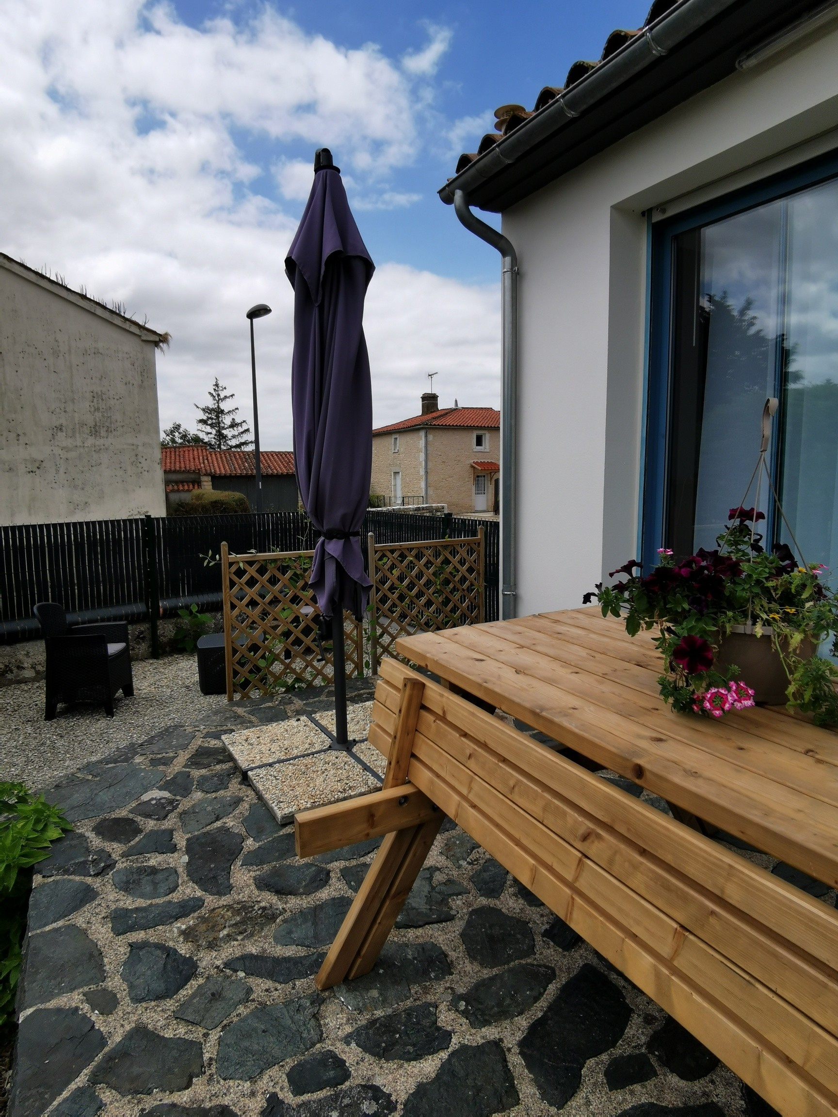 terrasse et table à manger
