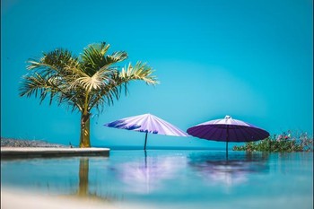 piscine en ardoise et à débordement