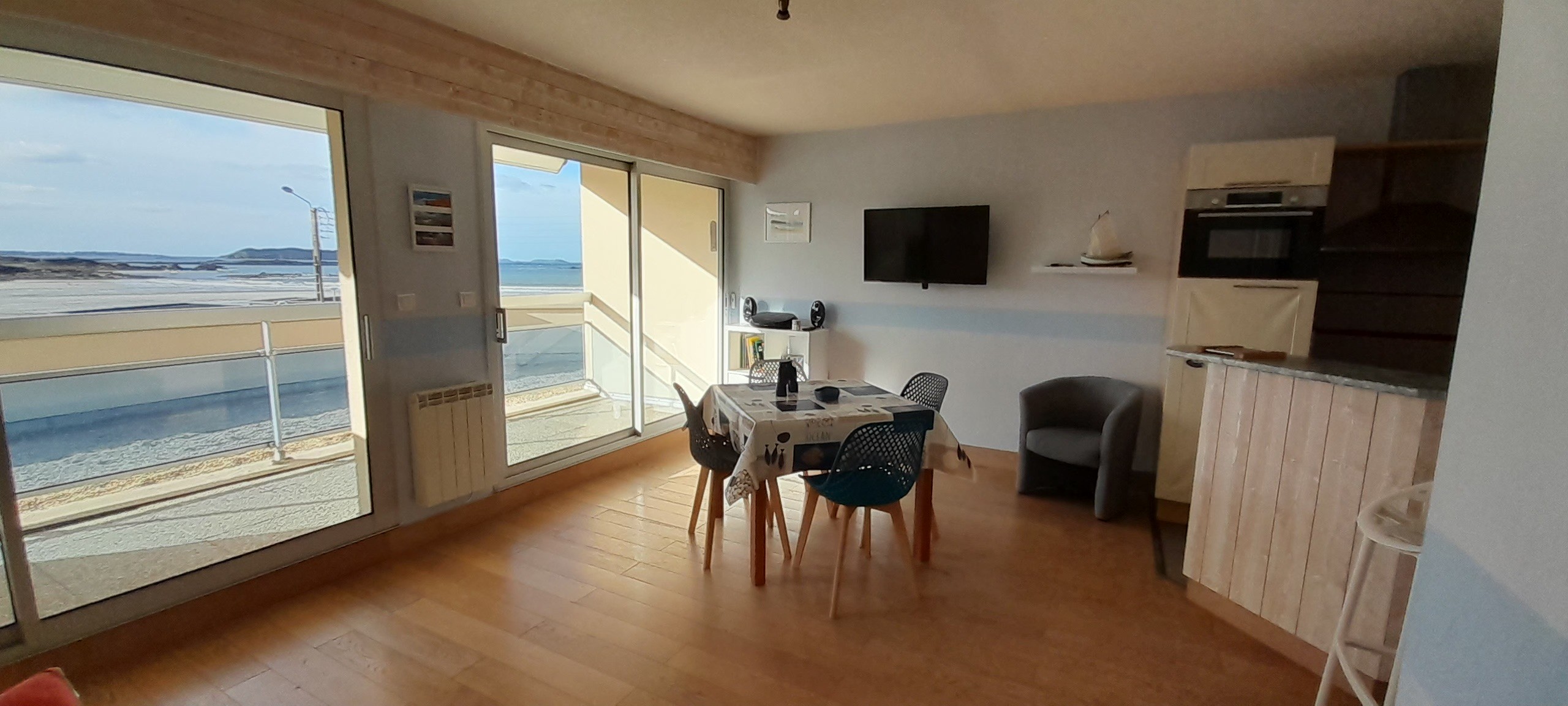Vue à 180° sur la plage de Trestel