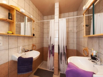 bathroom near the 2-person and 4-person bedrooms - Appartement La Ruche à La Bresse