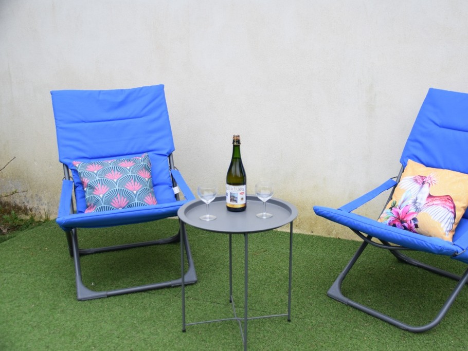 petite terrasse jardin  Tréguidel- Clévacances