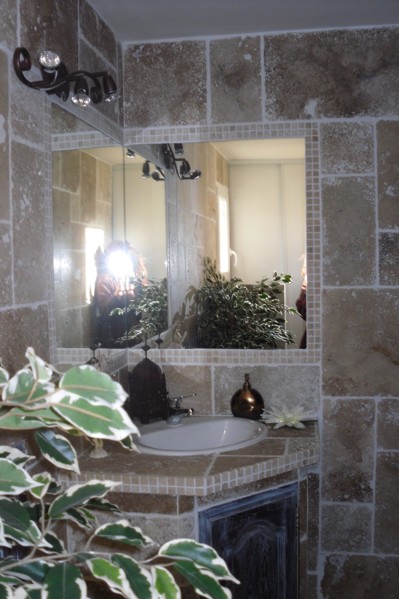 salle de bain du haut, le Mas des Roses, Sanary-sur-Mer, Var, Côte d'Azur