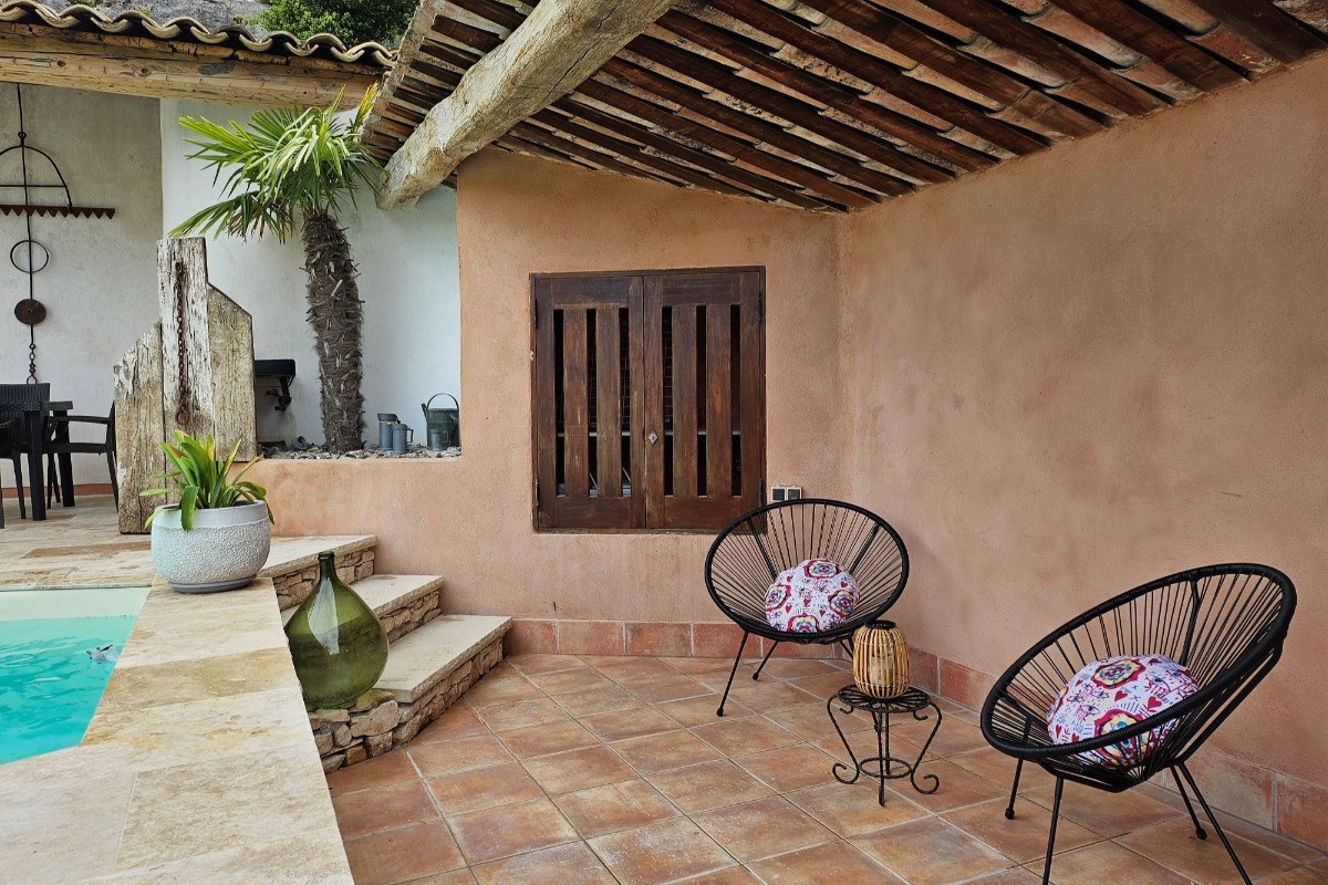 Coin détente, Gîte le Mazet, Domaine la Melette