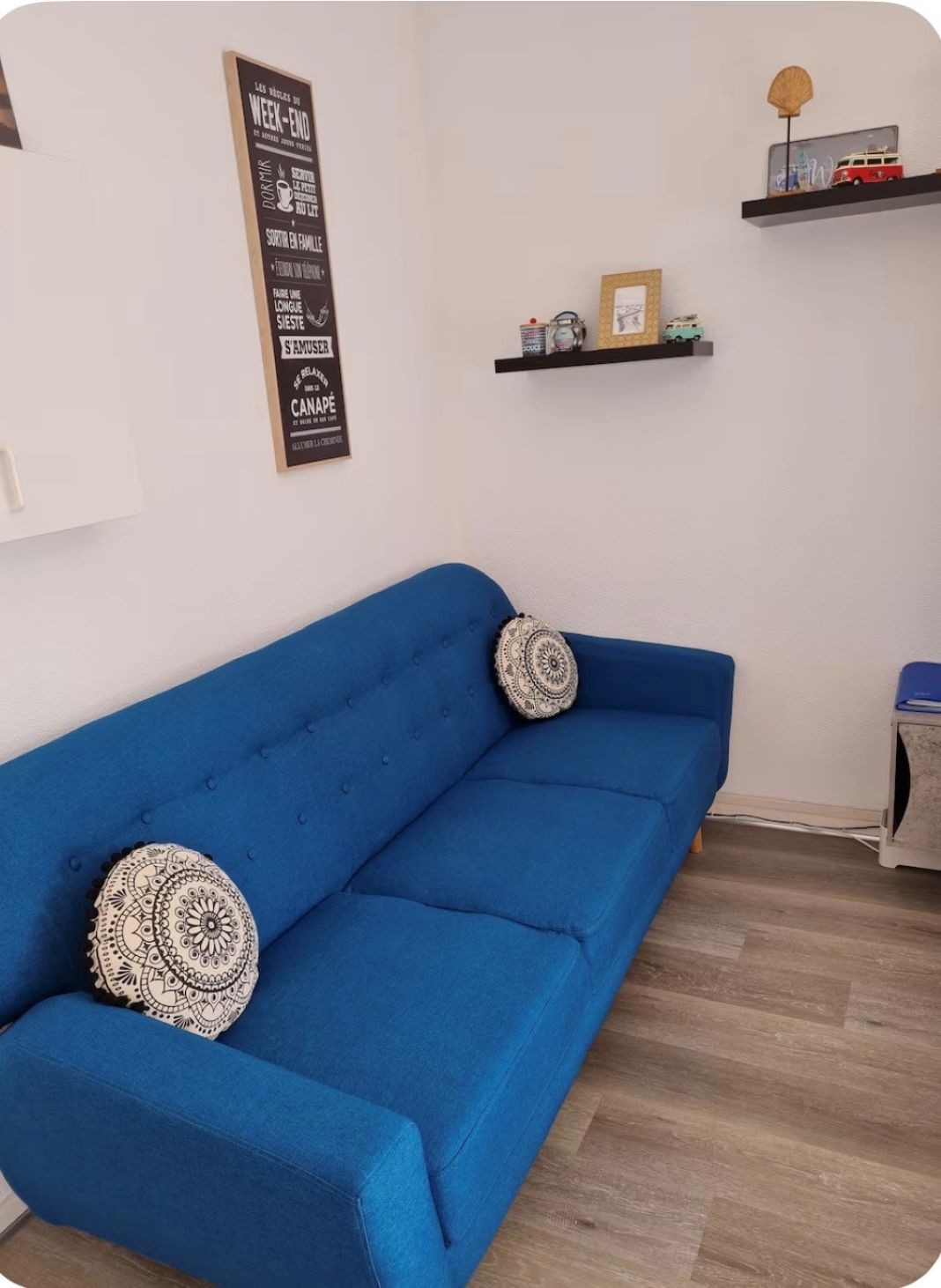 Canapé couchage 1personne Mers les Bains Studio Trimaran Hauts de France