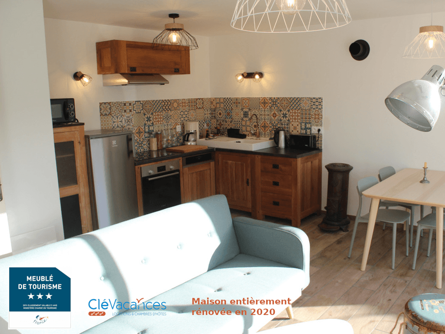 Troadec Clévacances espace salon salle à manger cuisine