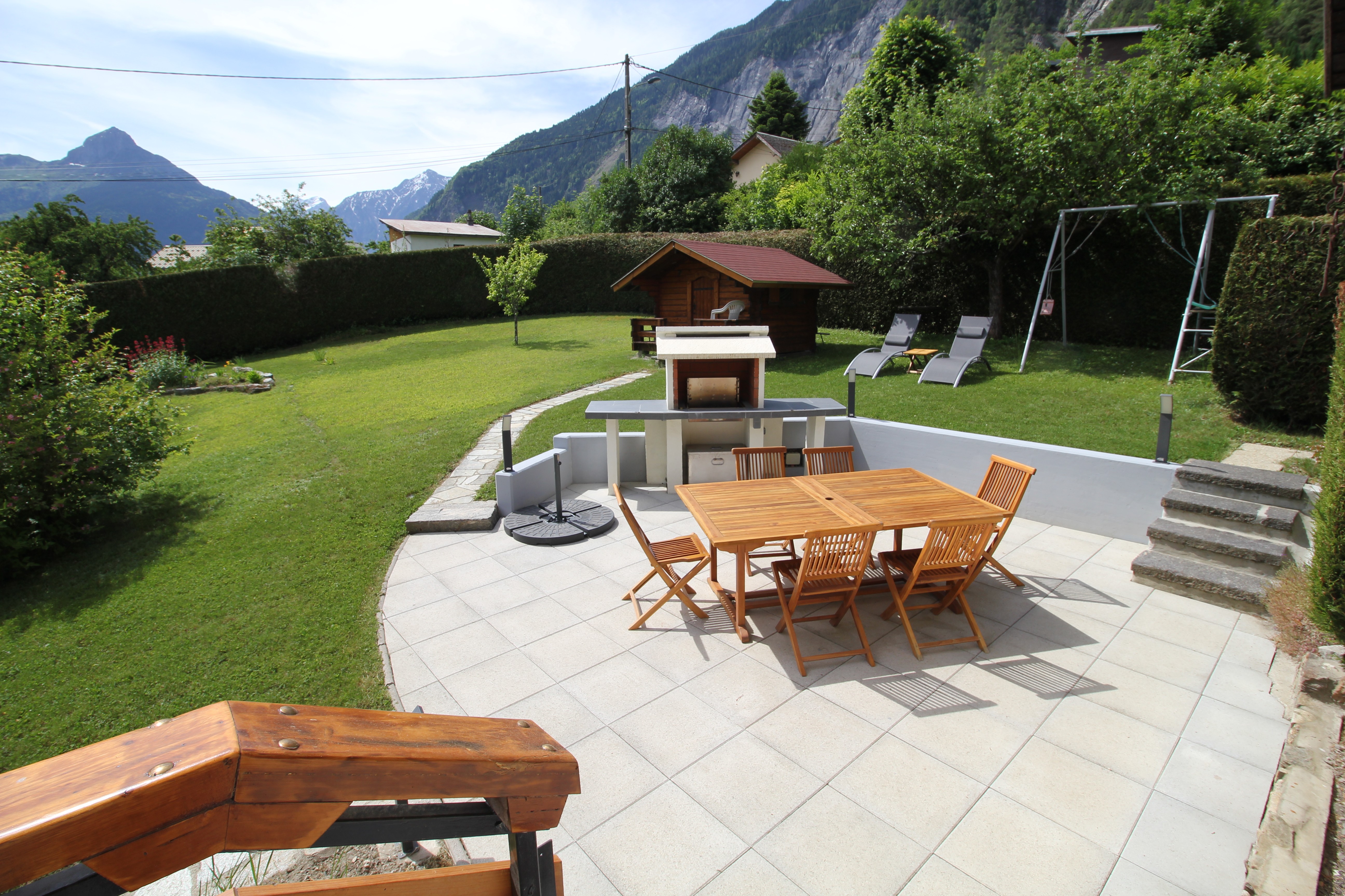 La terrasse du chalet "Les Aubarettes"