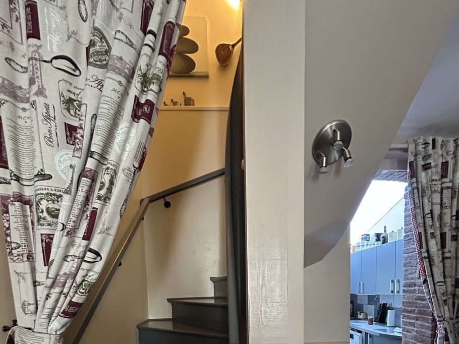 dining area and staircase