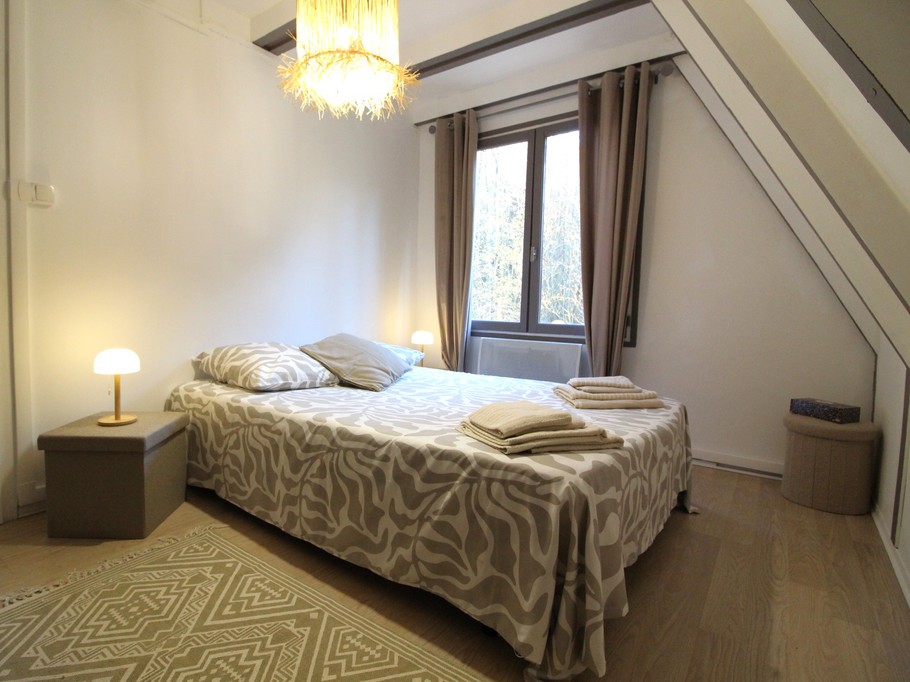 Chambre Grise - Chalet atypique en A, l'Armorique, en pleine nature dans les Vosges