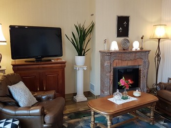 L'espace salon avec TV à votre disposition