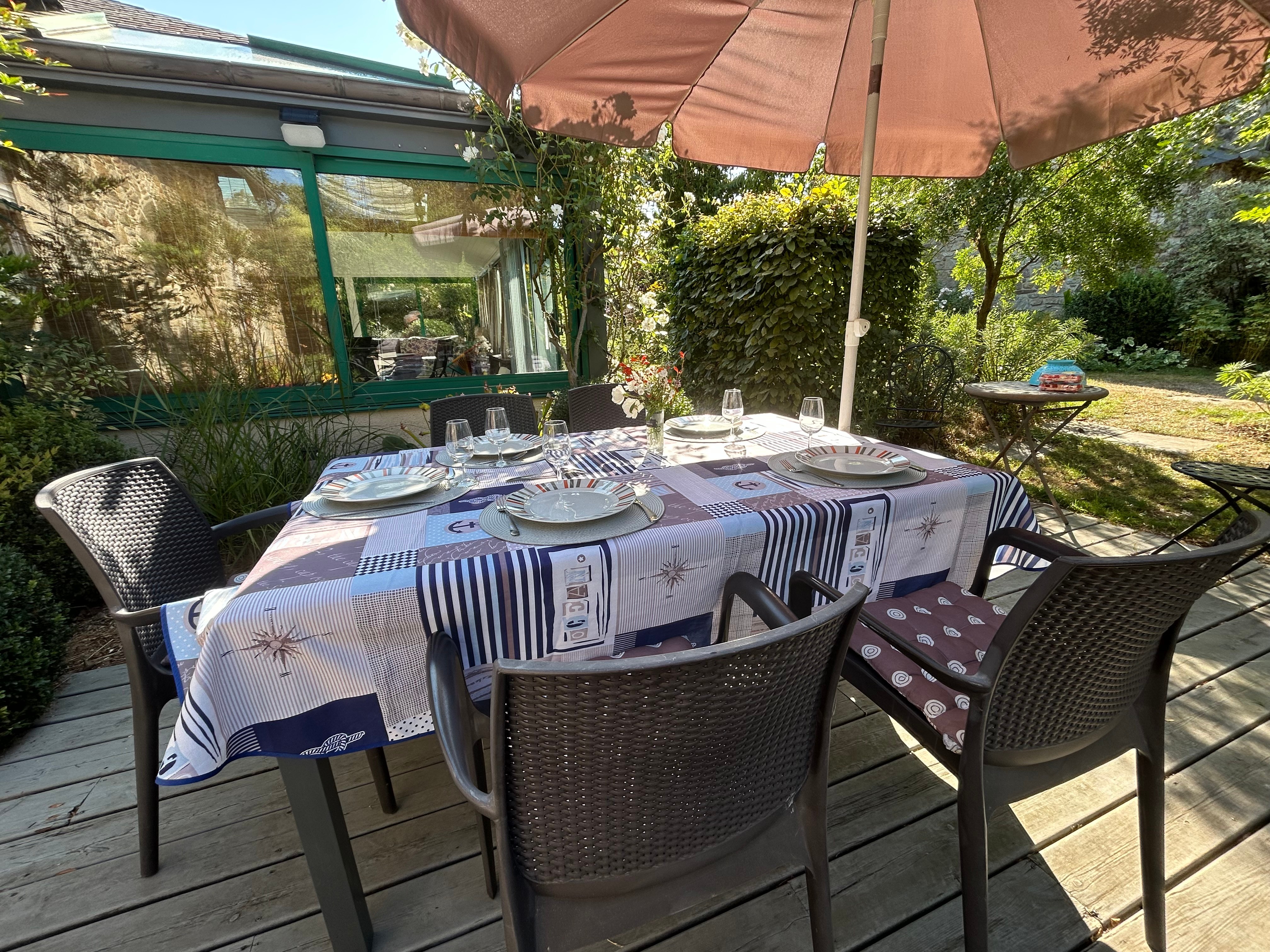 Dining on the terrace
