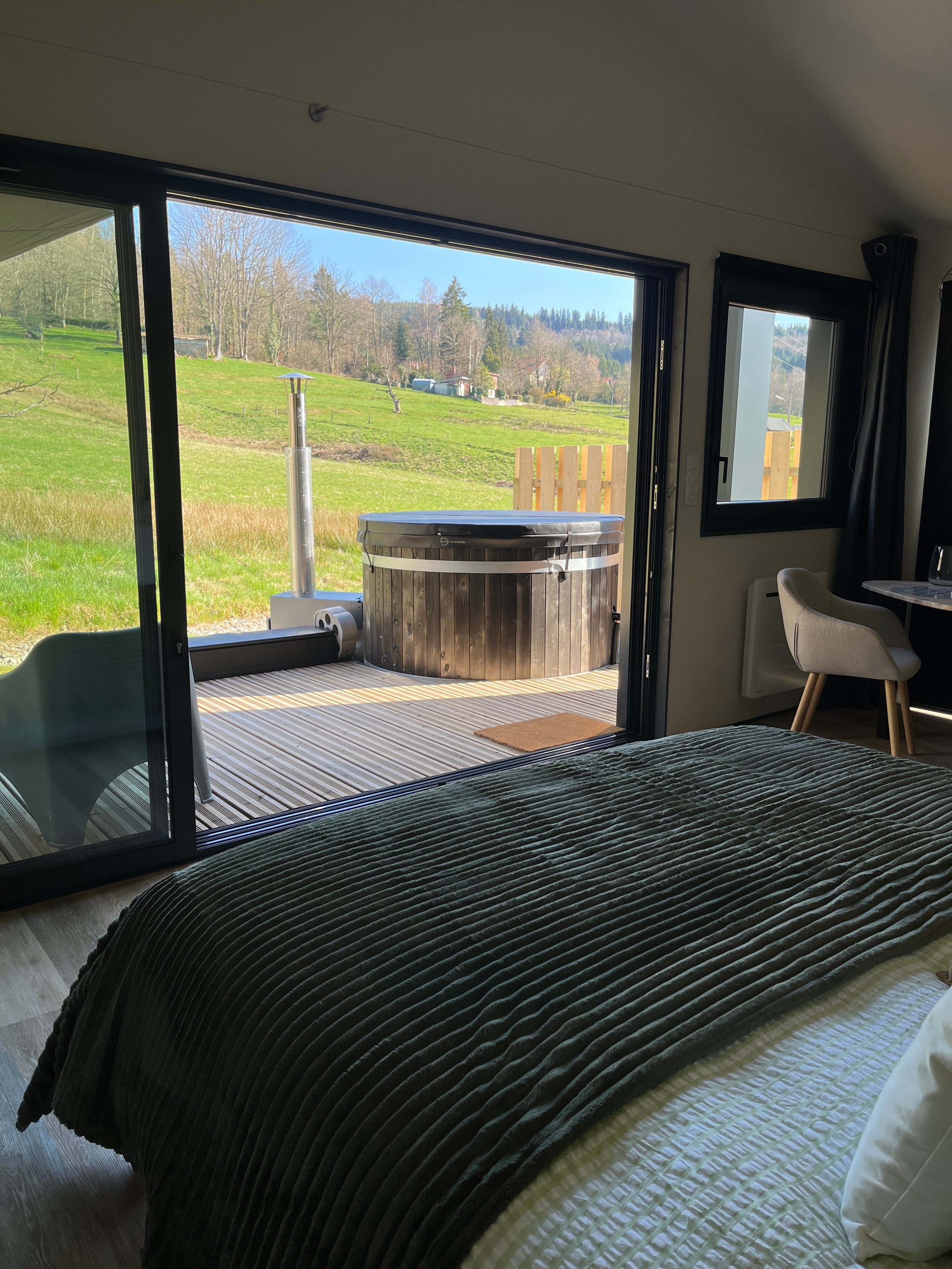 View from the bedroom – Oslo holiday cottage – Saint-Léonard, Vosges