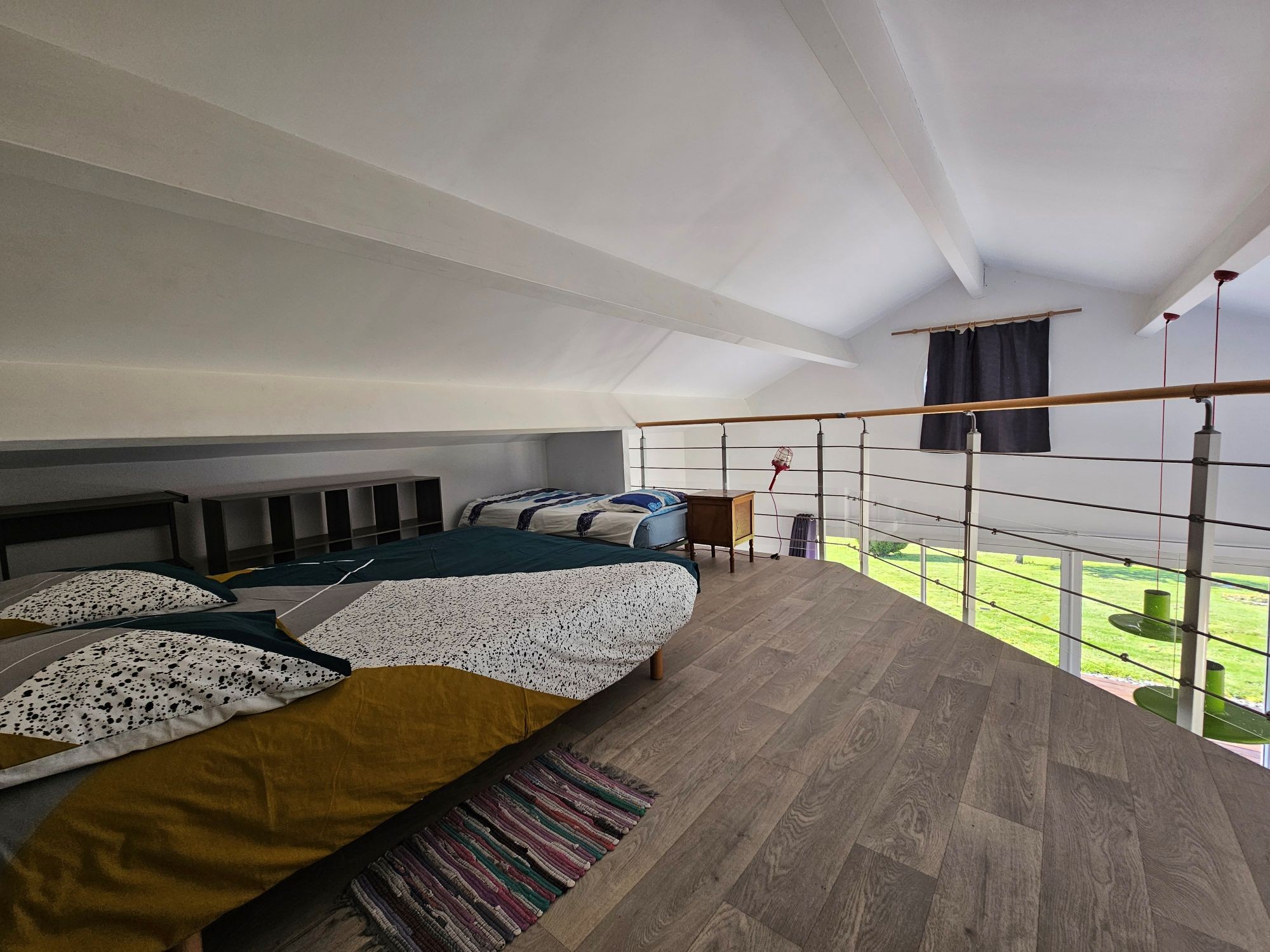 A l'étage, plusieurs couchages