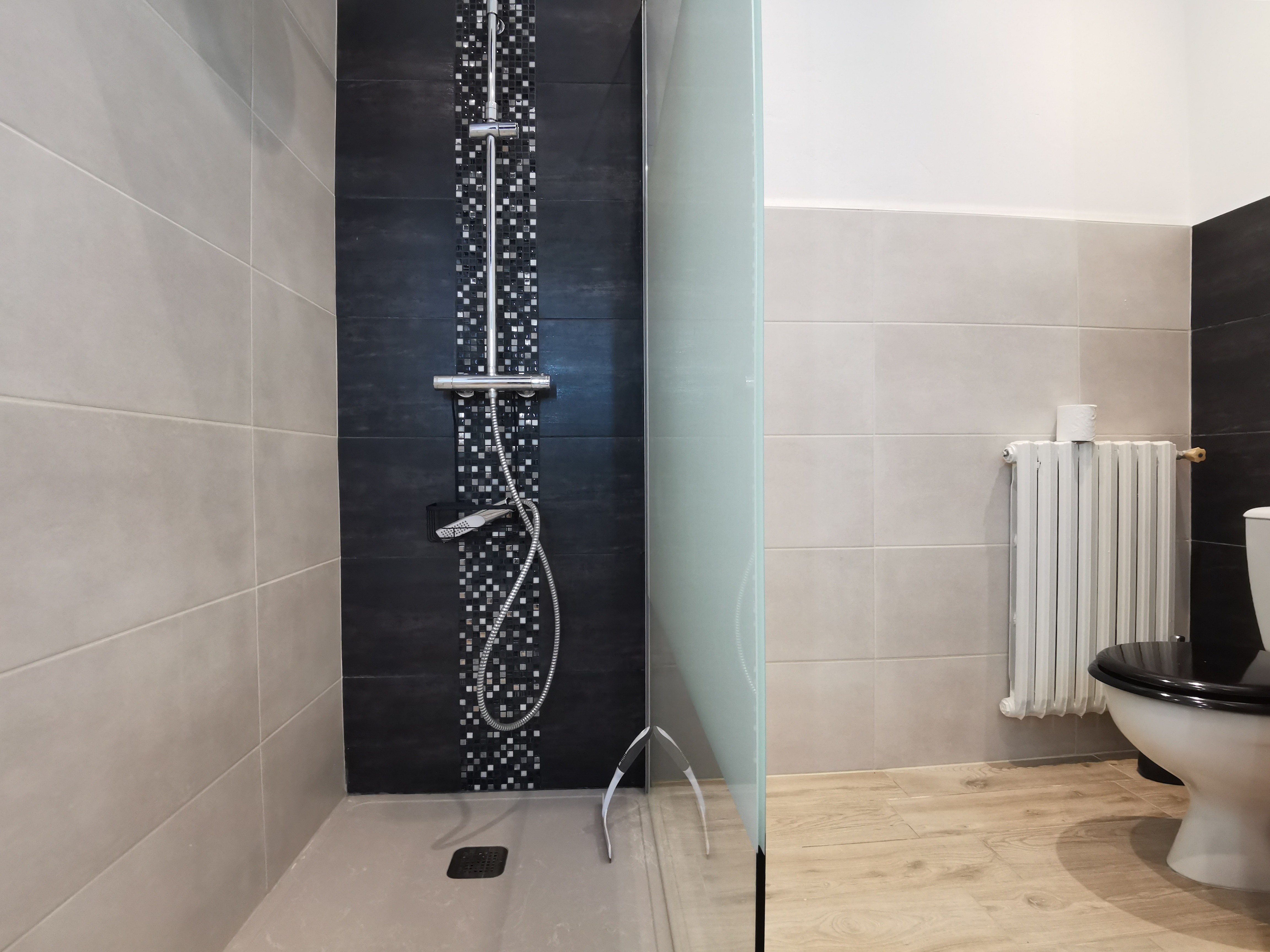 shower room with toilet