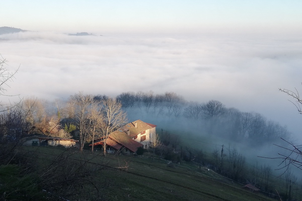 Maison dans la brume