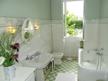 Salle de bain .Il y a aussi une douche