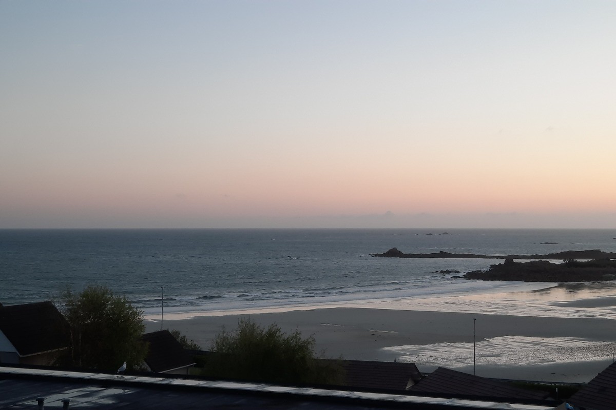 Couché de soleil, vue du balcon