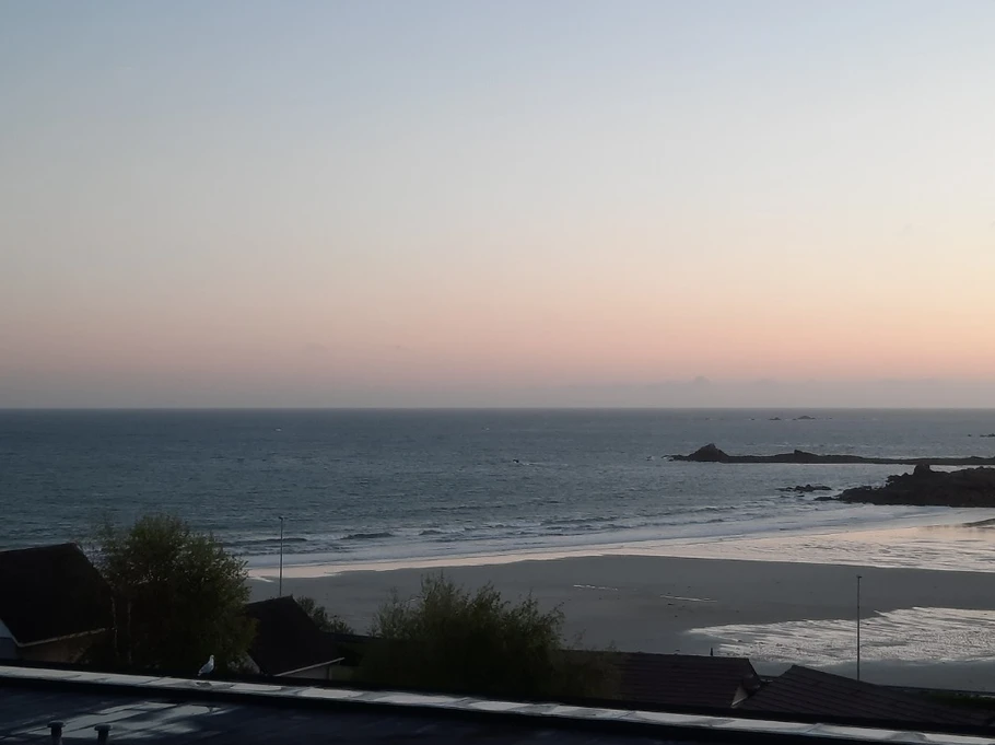 Couché de soleil, vue du balcon