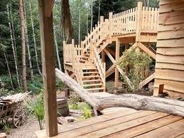 Accès bain finlandais - Cabane du Shériff - Lac de Pierre Percée