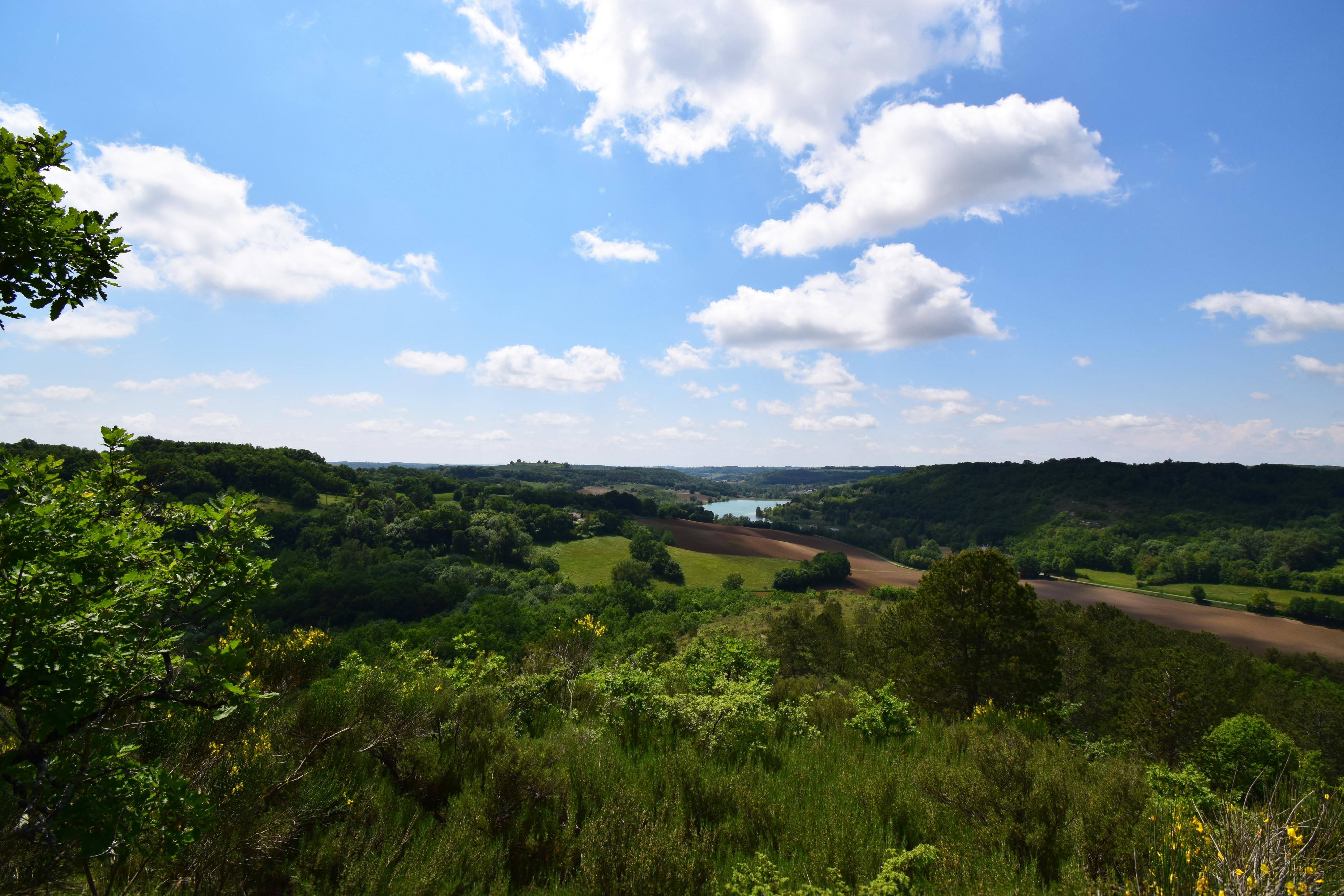 Vue lac Bajamont depuis jardin