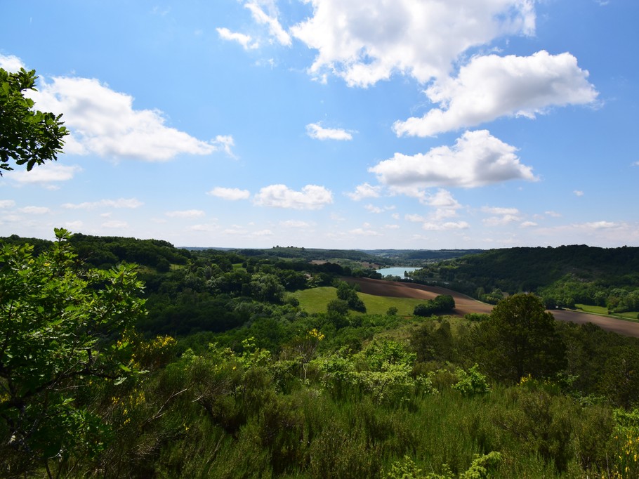 Vue lac Bajamont depuis jardin