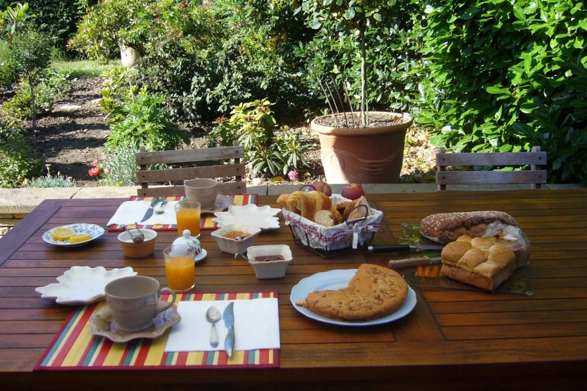 petits déjeuners coté piscine