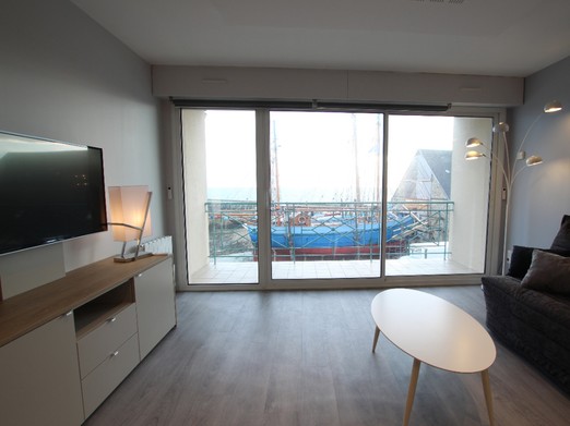La Jetée - Le salon avec balcon vue mer