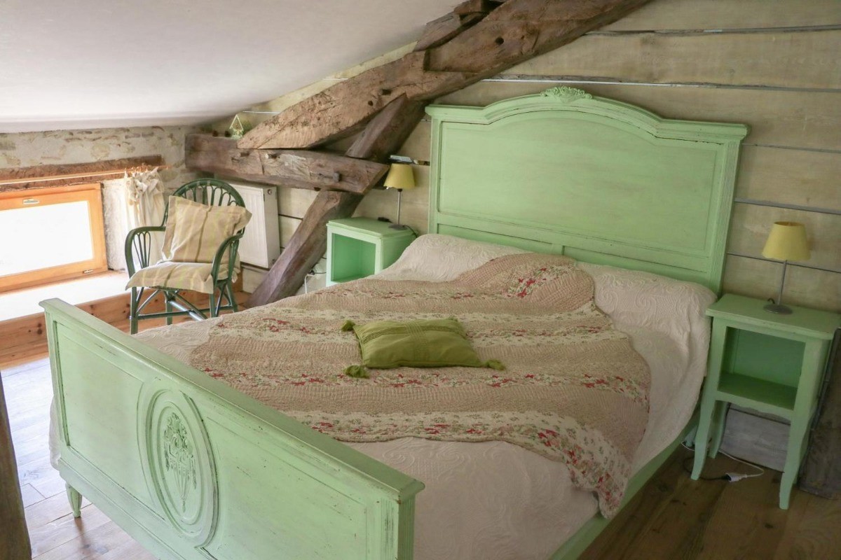Lit double chambre Le Jardin
