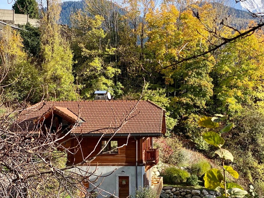 Une vue du gite prise en hauteur