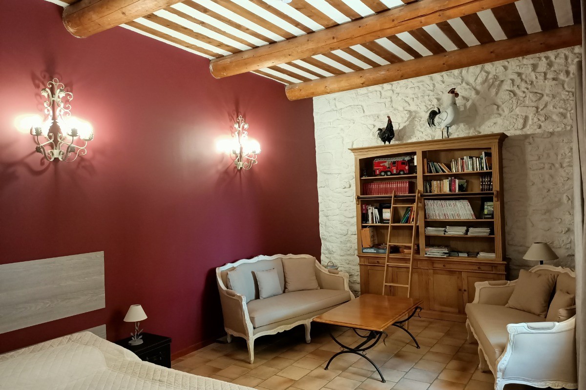 La chambre du rez de chaussée de La Bastide