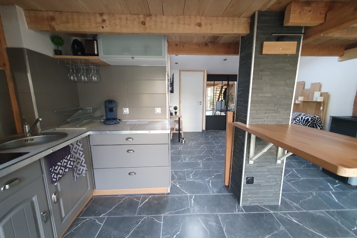 Cuisine équipée - Chalet confort "La Casetta" à proximité d'Epinal