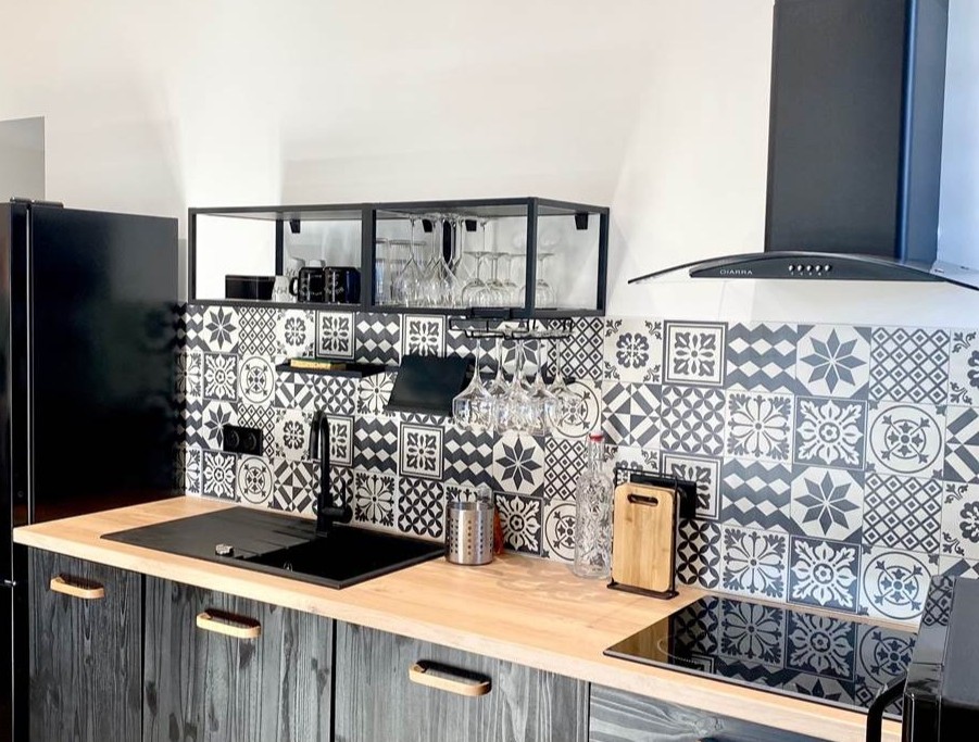 Cuisine Gîte Appart'Edith La Neuville aux Larris