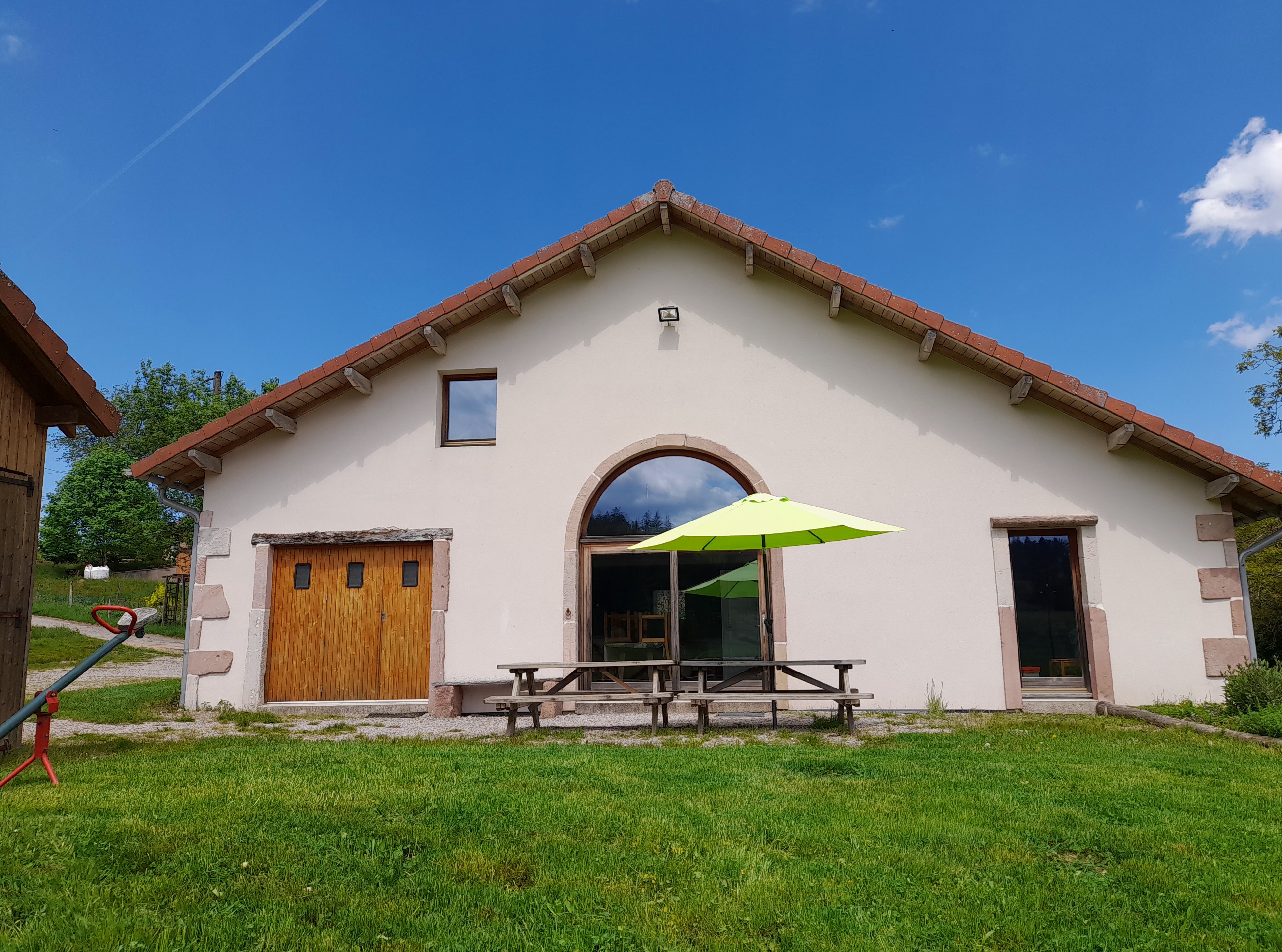 terrasse gîte été Vosges