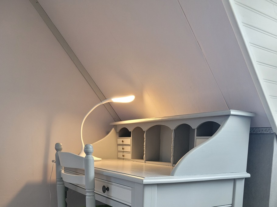 Location de vacances Paimpol, Clévacances, seconde chambre lit simple sous toit avec espace bureau