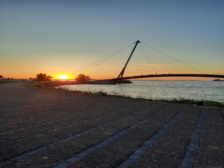 sunset over the lake