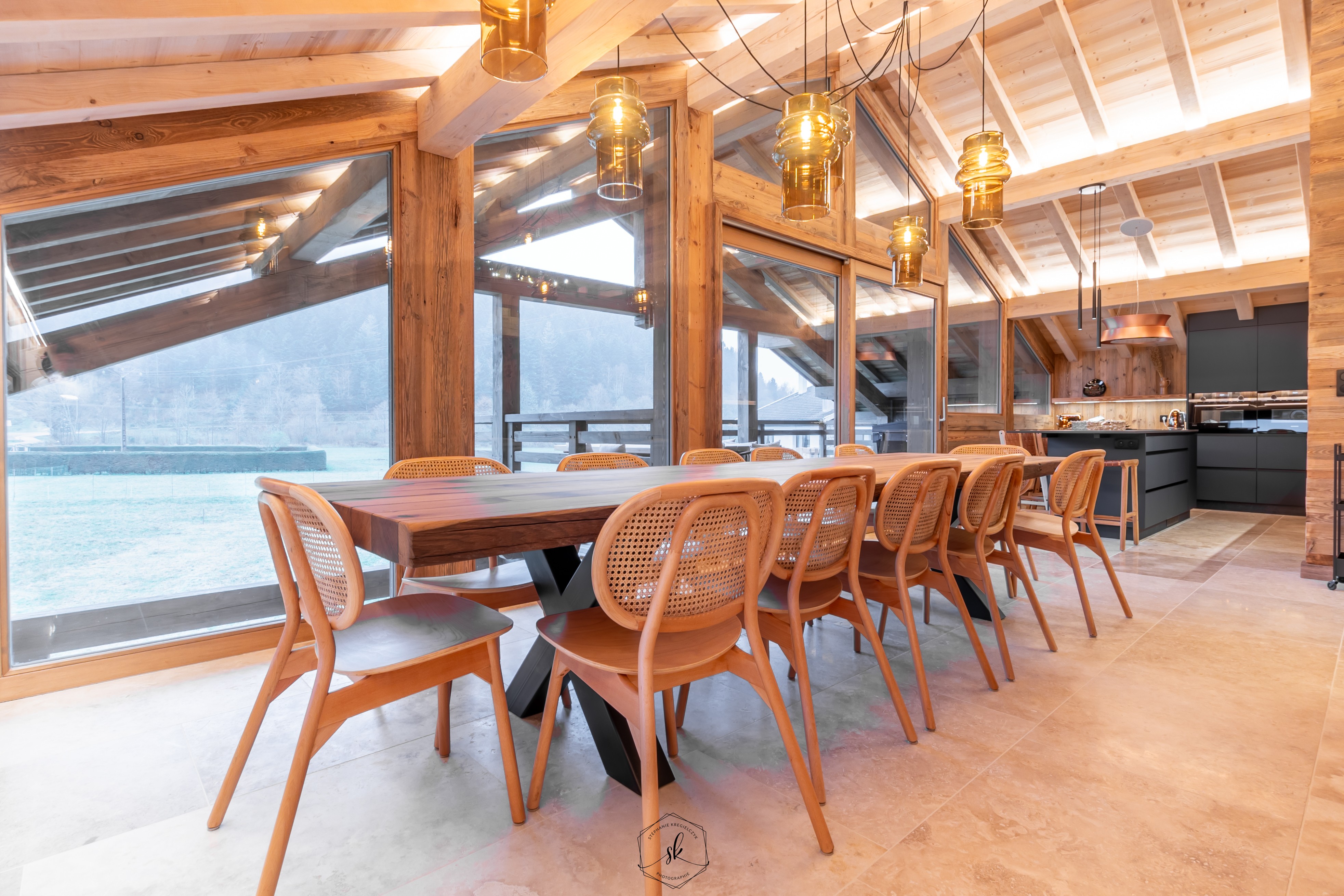 Cuisine ouverte sur salon/ séjour - Chalet Le Flocon de Ventron