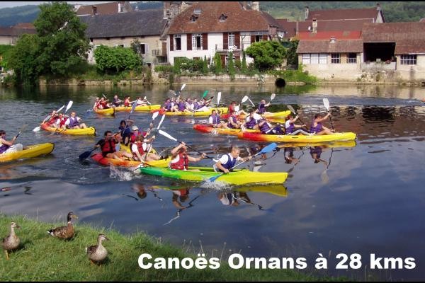 Canoës Ornans à 28 kms